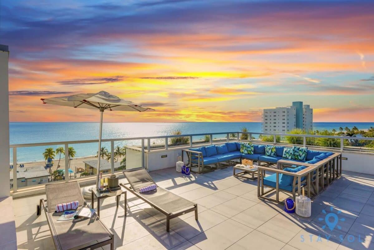 Tropical Oasis - Rooftop Pool- Near Beach - Gym Hollywood Buitenkant foto