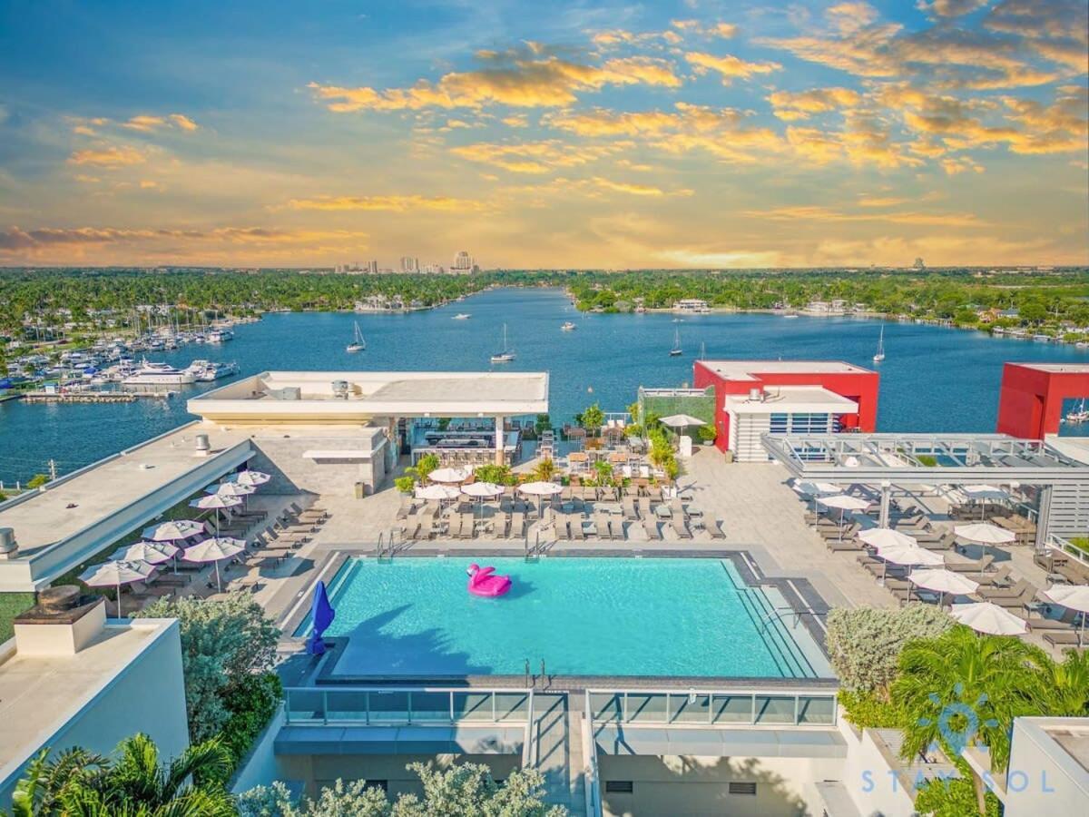 Tropical Oasis - Rooftop Pool- Near Beach - Gym Hollywood Buitenkant foto